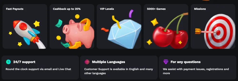 La plateforme Bet On Red met en avant des éléments tels que le cashback hebdomadaire et une vaste sélection de jeux.